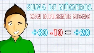 SUMA DE NUMEROS CON DIFERENTE SIGNO Super facil