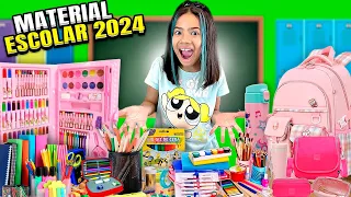 COMPRANDO MUITO MATERIAL ESCOLAR 2024 PRA MIKAELLY!!