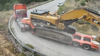 Transporting The Caterpillar 385C Excavator To The Next Site - Sotiriadis/Labrianidis - 4k