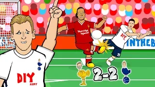 😧CONTROVERSY! LIVERPOOL 2-2 SPURS!😧(Parody Goals Highlights Penalty Jon Moss Linesman Salah Kane)