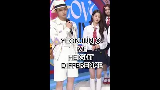 YEONJUN MC x IVE       height difference😱 #shorts #yeonjun #ive #txt #inkigayo #wonyoung #yujin