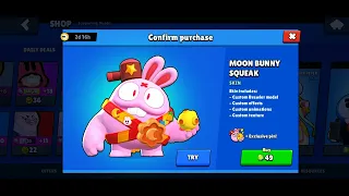 brawl stars buying moon bunny squeak