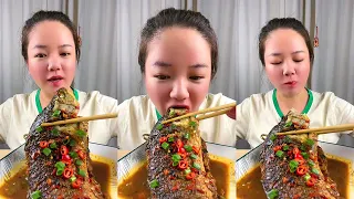 Eating Show Chinese Asmr Food Mukbang | Braised Crucian Carp