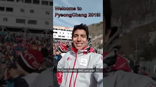 At the Winter Olympics 2018 with McMaster grad Cam Galindo