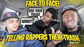 TELLING RANDOM RAPPERS THEIR MUSIC IS TRASH FACE TO FACE *GONE WRONG*