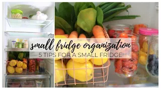 SMALL FRIDGE ORGANIZATION & STORAGE TIPS | pinterest inspired home decor & how to eat healthier