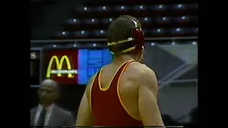 1988 matt ruppel of lehigh vs eric voelker of iowa state dual match