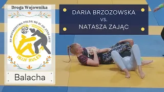 Daria BRZOZOWSKA vs Natasza ZAJĄC - Ćwierćfinał, Juniorki -62,5 kg | XII MP BJJ No-Gi 2022