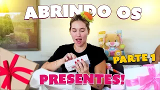 ABRINDO OS PRESENTES DA MARIA FLOR!!