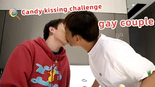 sweet！！Candy kissing challenge🍭first video❤️/gay couple