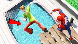 GTA 5 Water Ragdolls Spiderman vs Scooby Doo Jumps/Fails #98 (Euphoria physics Funny Moments)