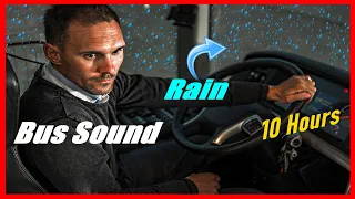 Bus Driving Sounds and Heavy Rain on Windshield, Ride Noise 10 Hours, Relaxation, Sleep