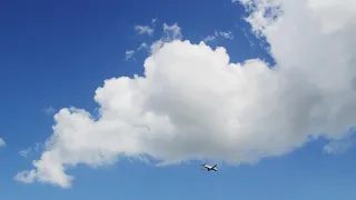 Airplane Soar Through Sky 4K Stock Footage Clip