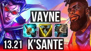 VAYNE vs K'SANTE (TOP) | Penta, Legendary, 400+ games, 1.0M mastery | KR Master | 13.21