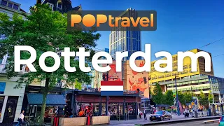 ROTTERDAM, Netherlands 🇳🇱- Summer Walking Tour - 4K 60fps (UHD)