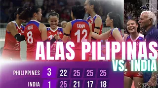 ALAS PILIPINAS VS INDIA HIGHLIGHTS | AVC CUP CHALLENGE 2024 | #avc2024 #fyp #alaspilipinas  #avc