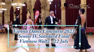 Vienna Dance Concourse 2023 - Senior IV Standard Viennese Waltz WDSF - Final - 22 July 2023