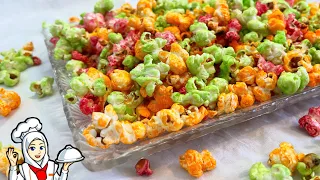 🌈 Colorful Popcorn / Rainbow Popcorn / Sweet Popcorn [Popcorn Recipe] 🍿