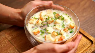 Save the recipe now! Cheese soup that everyone loves! Very tasty and easy soup