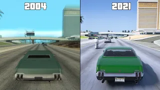 GTA SA 2004 VS 2023 Definitive Edition Graphics Comparison - GTA San Andreas on RTX™ 3090 Maxed-Out