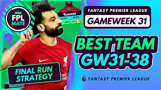 FPL GW31-38 PERFECT TEAM! | Best Wildcard And Strategy For The Final Push Gameweek 31