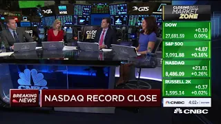 Nasdaq closes at record high