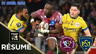 TOP 14 : Résumé partie Union Bordeaux-Bègles vs ASM Clermont : J21 - Saison 2023/24