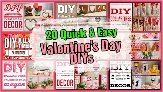 20 Dollar Tree DIY Valentine’s Day Farmhouse Decor Craft Ideas 2020 | Rustic, Traditional And More