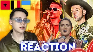 REACTION TO ALBANIA (Albina & Familja..) - BELGIUM (Gustaph) - UKRAINE (TVORCHI) - Eurovision 2023