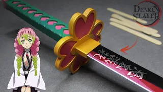 EASY Katana Making - Demon Slayer Mitsuri Nichirin Sword from Popsicle Sticks