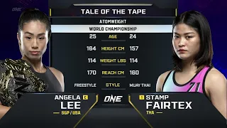 Angela Lee vs. Stamp Fairtex | ONE Championship Full Fight