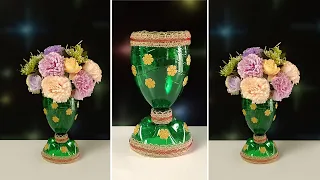 Flower Vase From Recycled Plastic Bottle | DIY Recycled Plastic Bottle Flower Vase | Vase Craft Idea