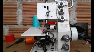 How to thread a homemade 5-thread overlock | mechanical clothing