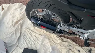 Black Widow Tri Oval Exhaust Sound on Honda NC750X