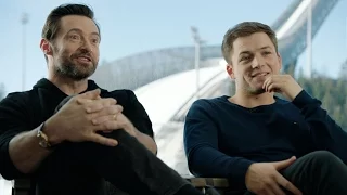 Hugh Jackman and Taron Egerton on Eddie the Eagle