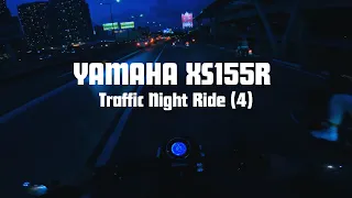 Traffic Night Ride (4) | Yamaha XSR 155 Modified | Akrapovic | Pure Sound | 4K