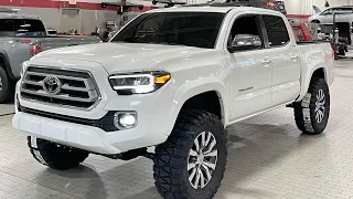 My 2022 Toyota Tacoma limited gets 3 inch leveling kit and 33 mud graps! | + full truck review!