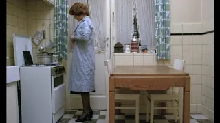 Jeanne Dielman (1975) by Chantal Akerman, Clip: Opening Day 1 - Tuesday - a woman in a kitchen...