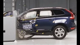 2013 Volvo XC60 driver-side small overlap crash test (extended footage)