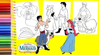 Coloring The Little Mermaid Ariel Eric & Max - Disney Coloring Pages