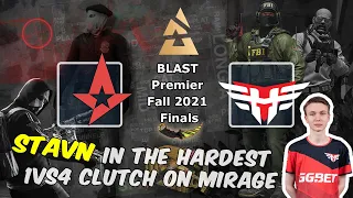 Stavn in the hardest 1vs4 clutch on Mirage, Astralis vs Heroic, BLAST Premier Fall Final 2021