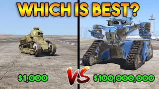 GTA 5 : CHEAPEST TANK VS MOST EXPENSIVE TANK (WHICH IS BEST?)