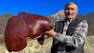 Juicy Fried Liver in Azerbaijani! The Favorite Dish Of The Whole Village Family