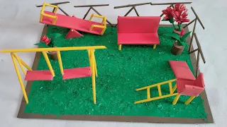 DIY Cardboard Kids Park | Miniature Park Idea | DIY | DIY Satisfying Miniature