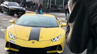 Best supercars leaving Amsterdam motor show #carspotting #car #carmeeting