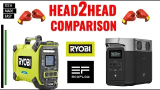 Head2Head RYOBI 1800w vs ECOFLOW 1800w EcoFlow Delta 2 RYOBI RYI1000