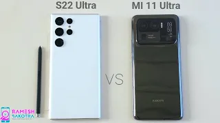 Samsung Galaxy S22 Ultra vs Mi 11 Ultra Speed Test and Camera Comparison