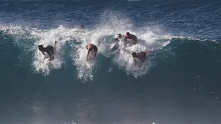 WILD RIDES BETWEEN A CRAZY CROWD PIPELINE!