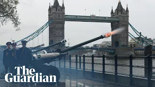 Gun salute at Tower of London marks moment Charles is crowned