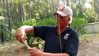 Felling a tree using a rope even if it leans the wrong way